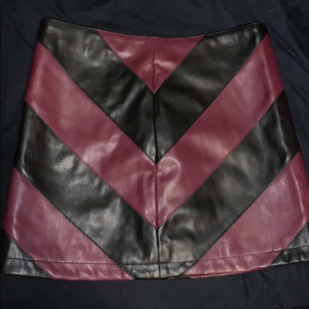 Pleather mini skirt